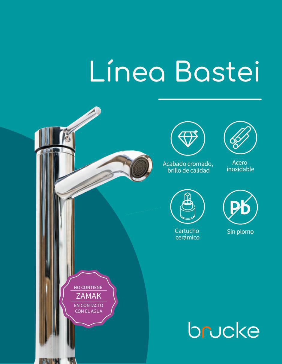Llave mezcladora para baño Brucke Batei