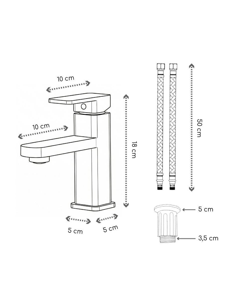 Llave mezcladora para baño Brucke Akashi