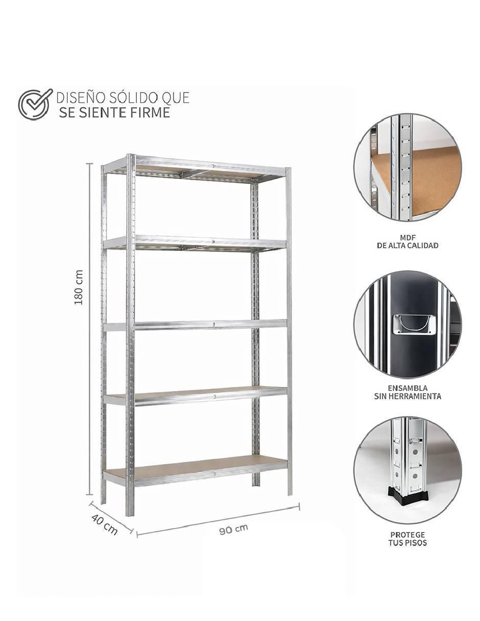 Estante de acero inoxidable organizador Anaquel 7