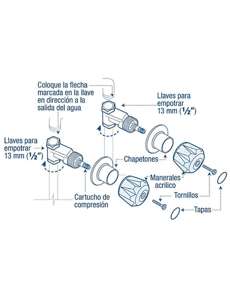 Juego de manerales para regadera 2