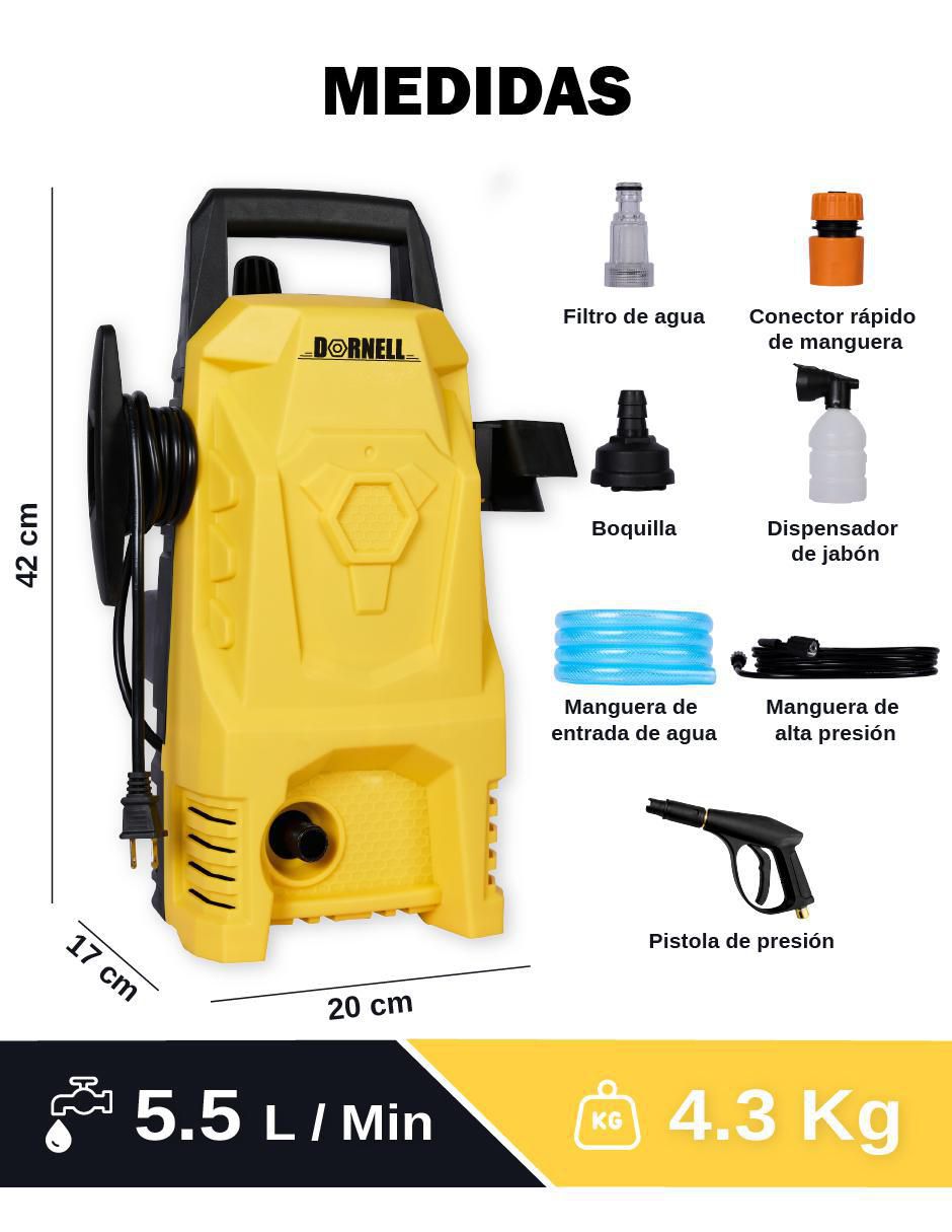 Hidrolavadora dornell hidrox 1400 psi