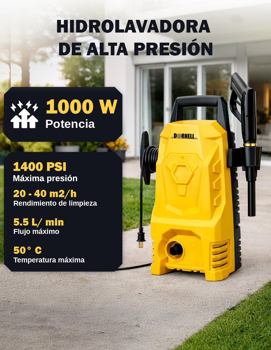 Hidrolavadora dornell hidrox 1400 psi