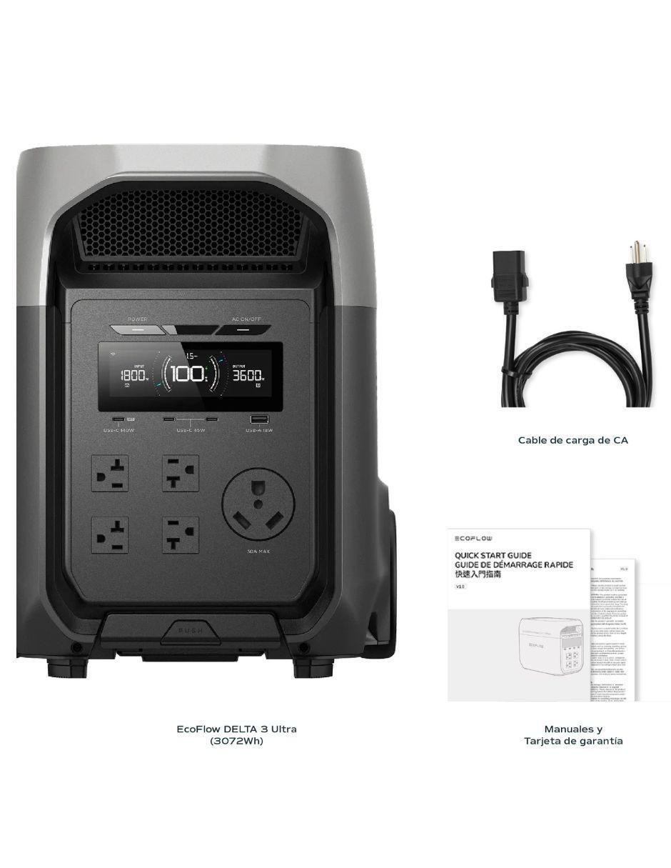 Batería portátil Ecoflow 25000 mah delta 3 ultra