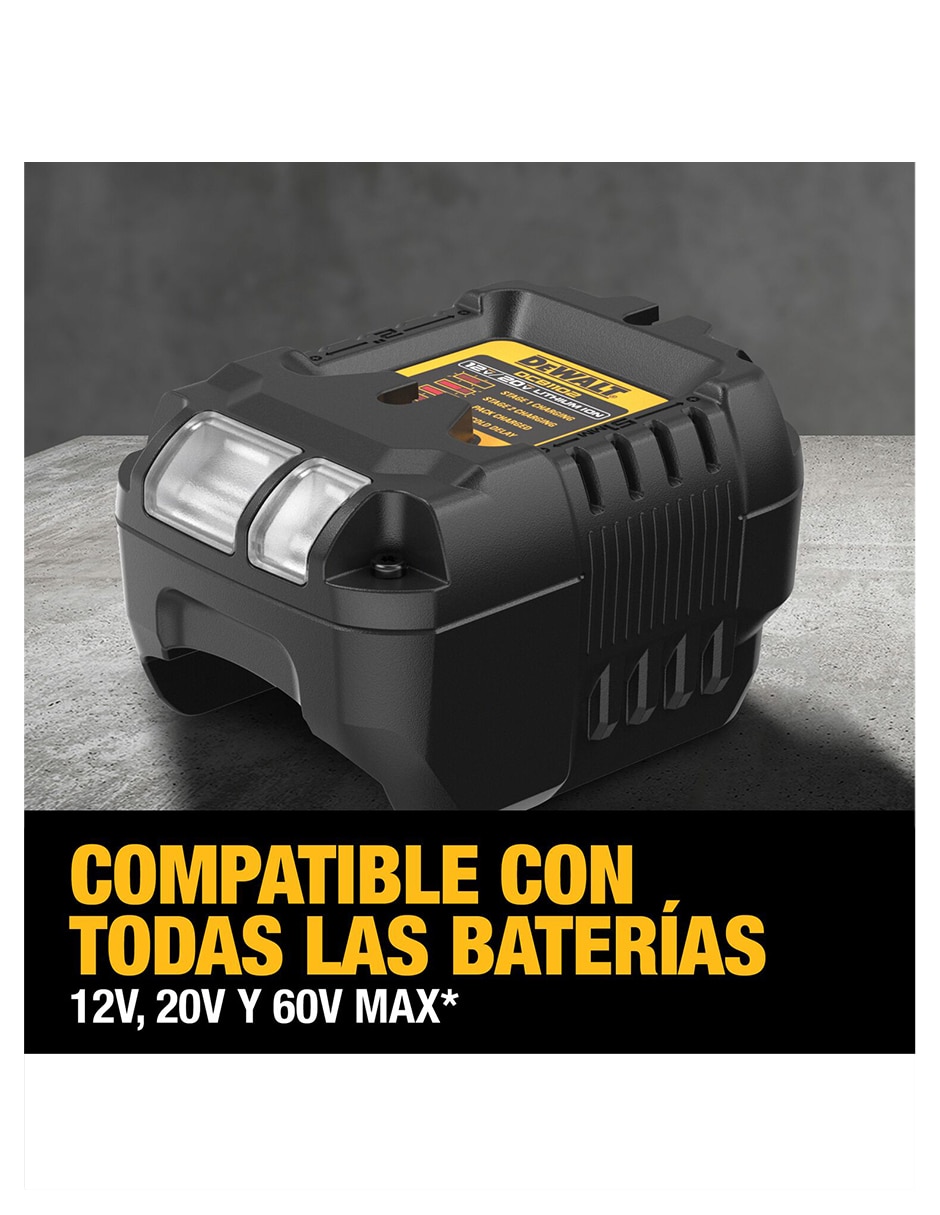 Cargador inalámbrico dewalt de 20 w dcb1102-b3