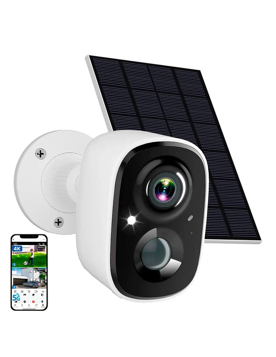 Camara solar de seguridad modelo VS-M08 inalámbrica QHD 103° con capacidad para grabar con visión nocturna para exterior Camara solar de seguridad modelo VS-M08 inalámbrica QHD 103° con capacidad para grabar con visión nocturna para exterior