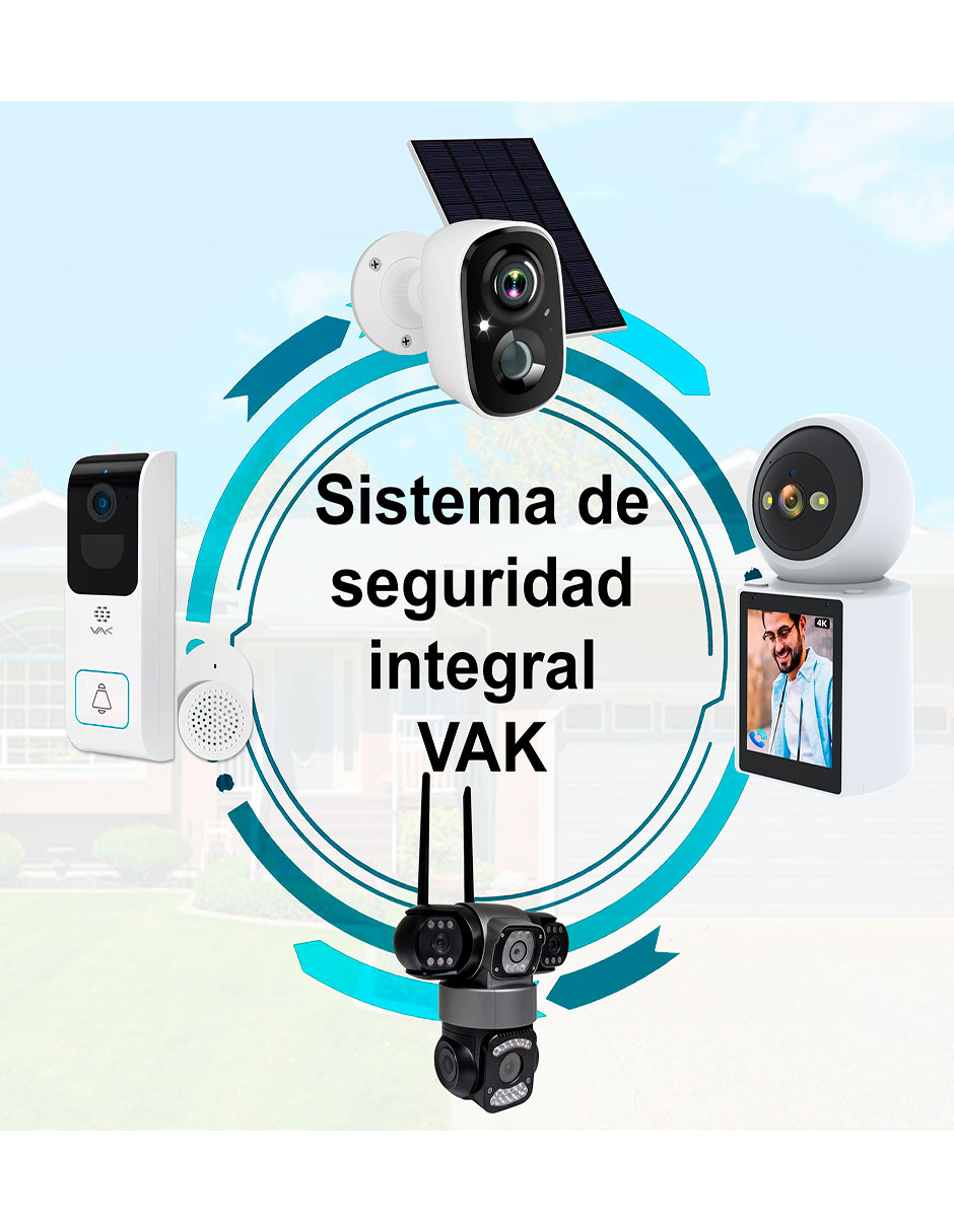 Camara solar de seguridad modelo VS-M08 inalámbrica QHD 103° con capacidad para grabar con visión nocturna para exterior 4