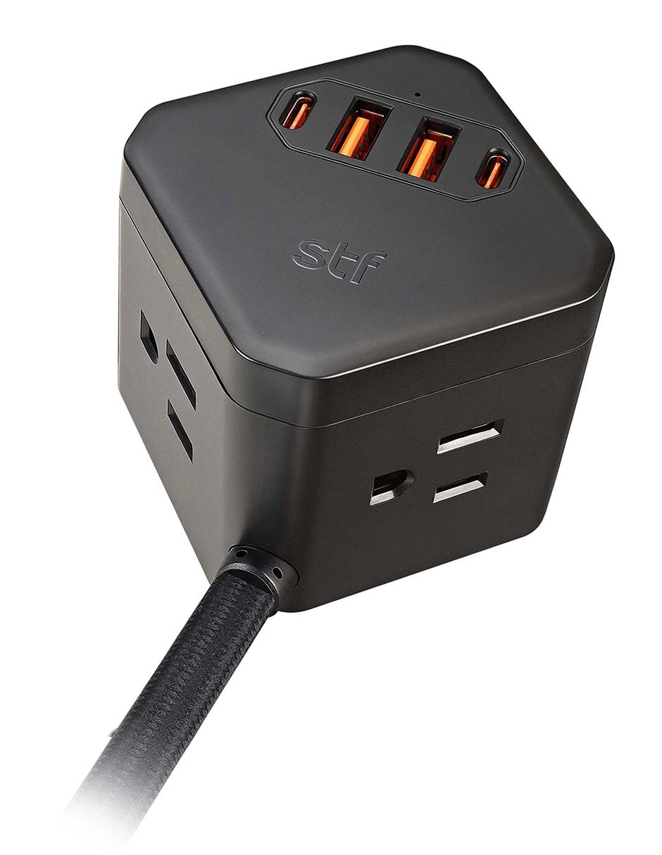 Multicontacto SR-A47022 de 4 contactos y 2 puertos USB Multicontacto SR-A47022 de 4 contactos y 2 puertos USB