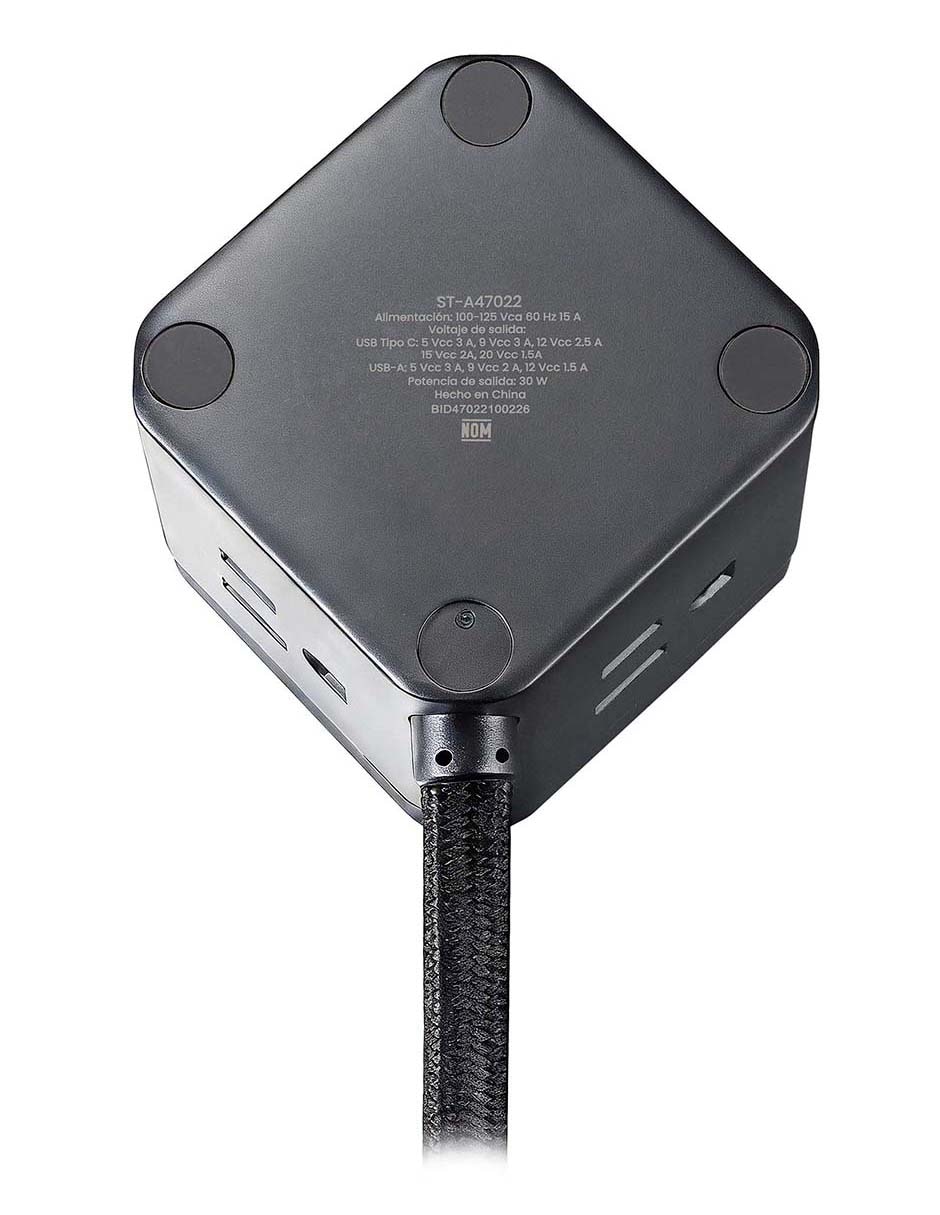 Multicontacto SR-A47022 de 4 contactos y 2 puertos USB 11