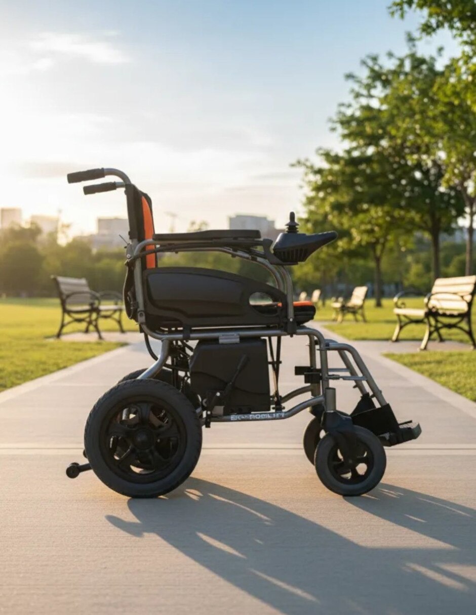 Silla de ruedas eléctrica plegable rinde 18 km WAJMX07 3