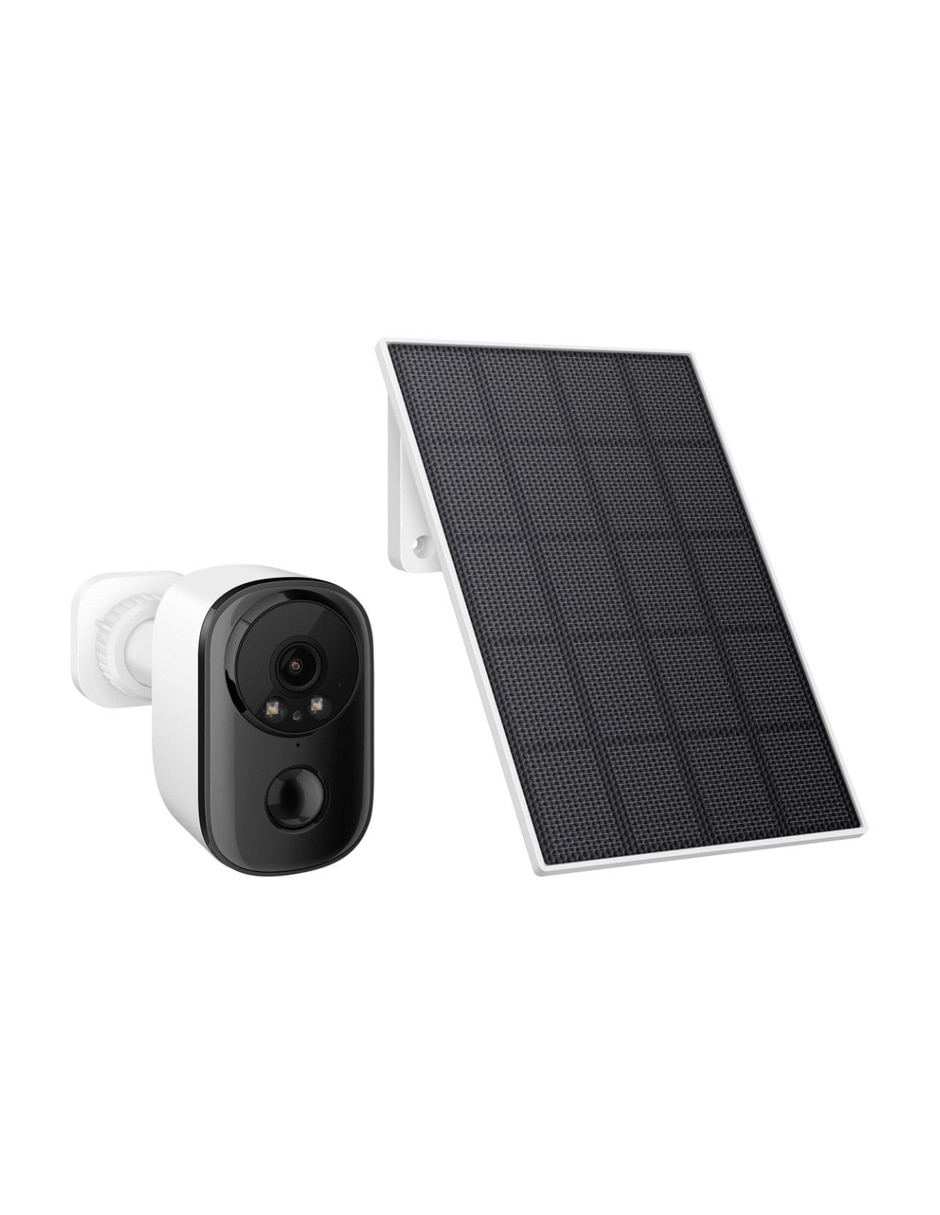 Cámara solar de seguridad modelo Inalámbrica 2K 80° con capacidad de grabar para exterior