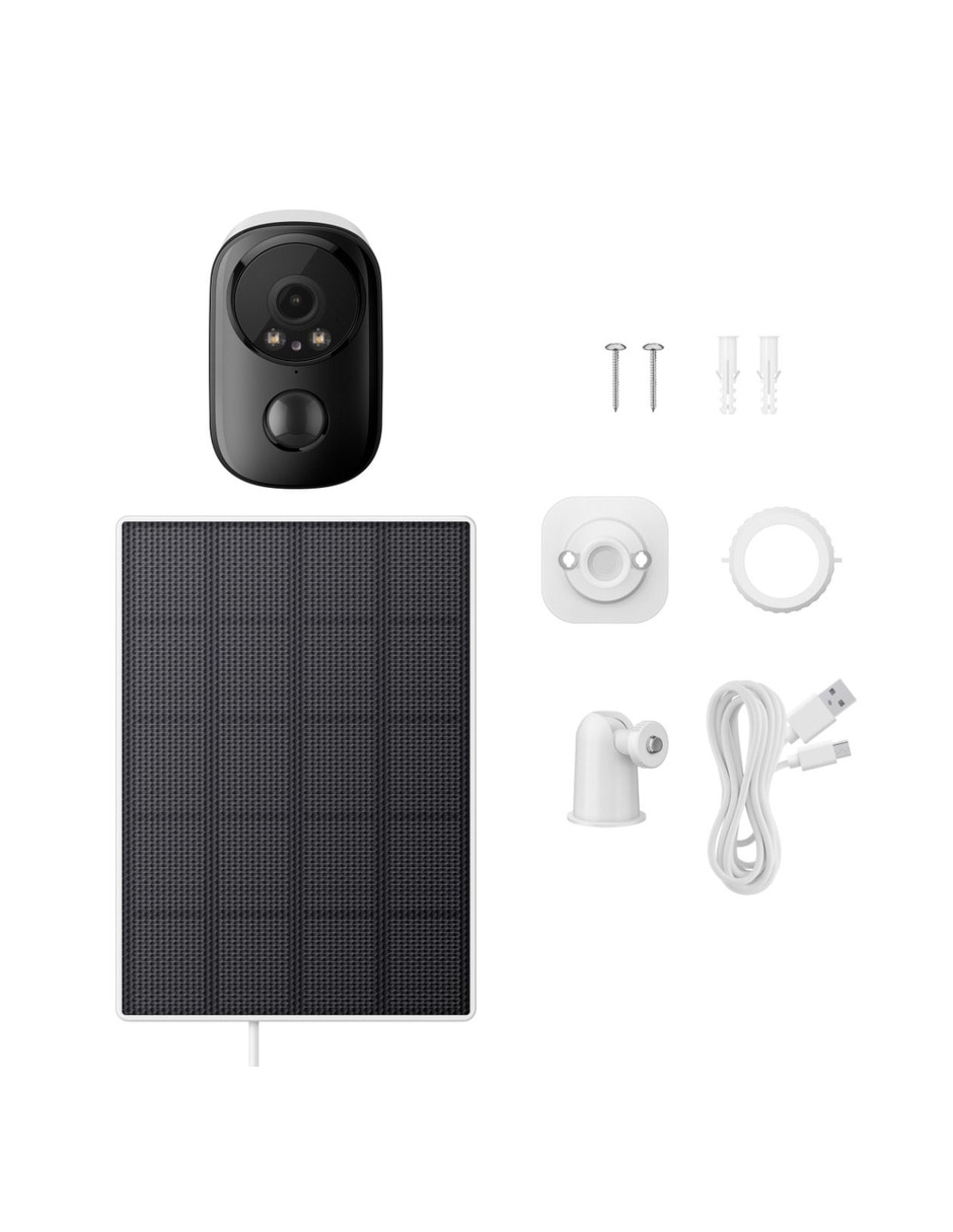 Cámara solar de seguridad modelo Inalámbrica 2K 80° con capacidad de grabar para exterior