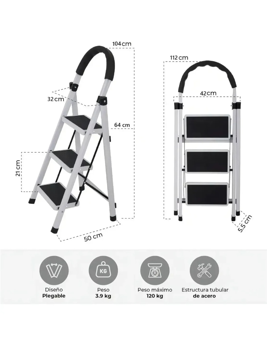Escalera de tijera de Acero inoxidable 5