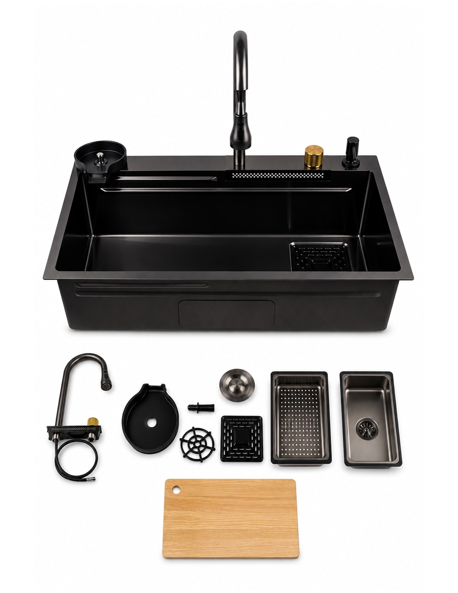 Fregadero de acero inoxidable con escurridor derecho Tarjakit304