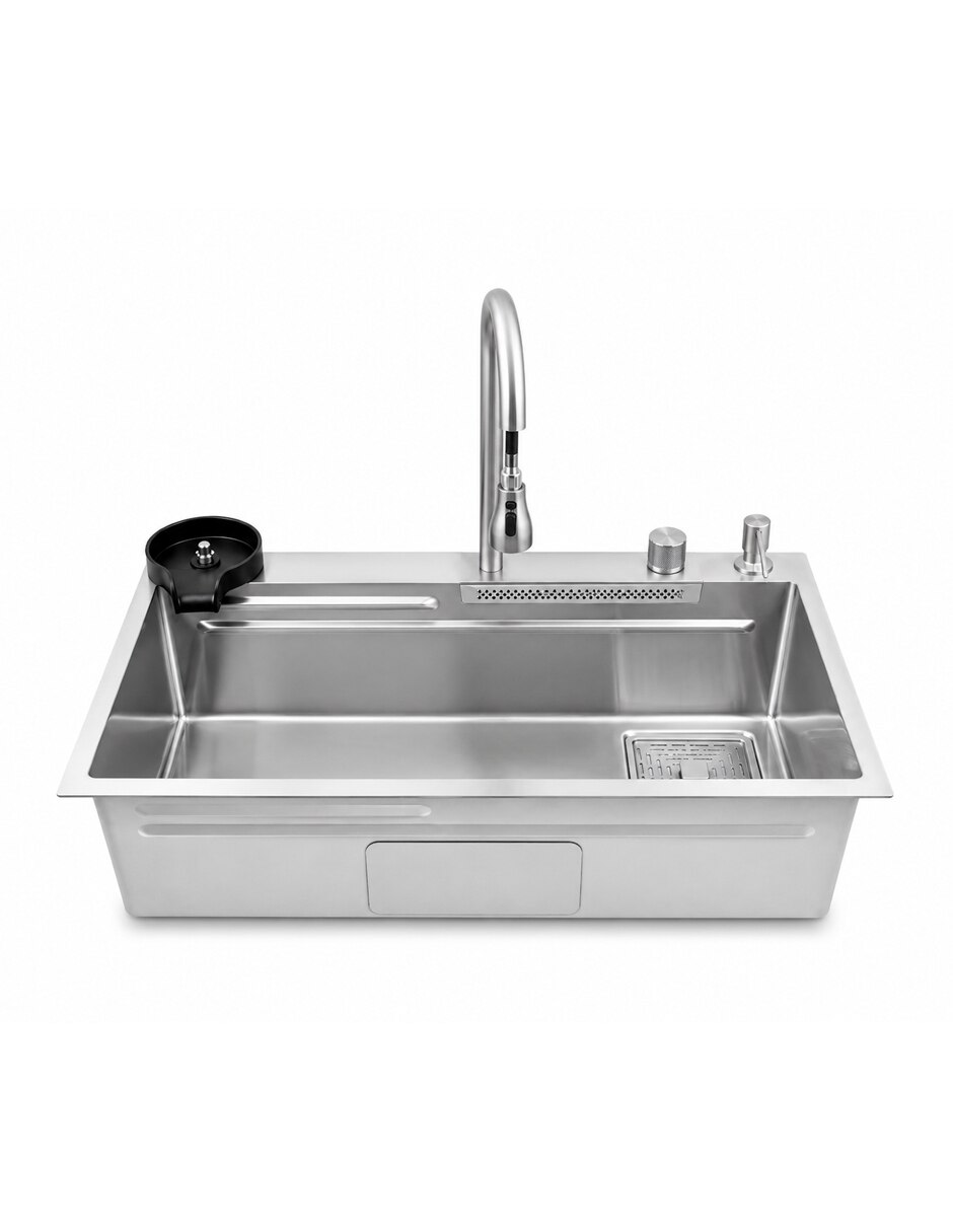 Fregadero de acero inoxidable con escurridor derecho Tarjakit304 4