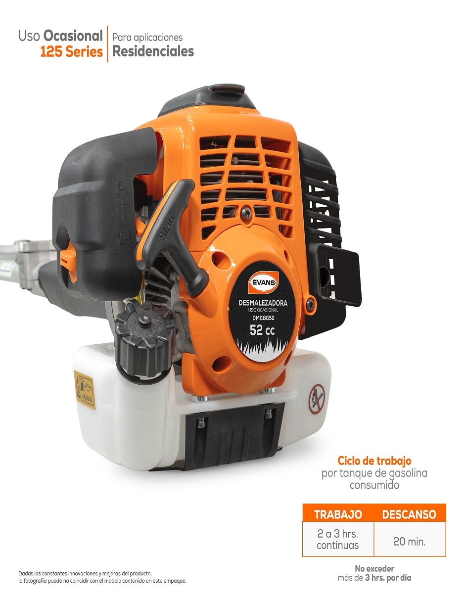 Desbrozadora Gasolina de hilo o cuchilla DMI18G52 2