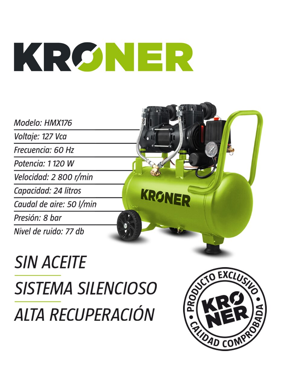 Compresor 24 l 1.5 hp