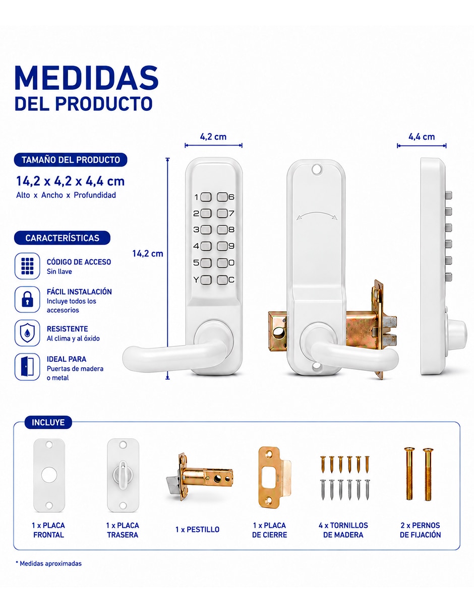 Cerradura empotrar cbhh1330 de derecha e izquierda 5