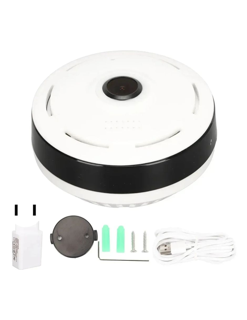 Cámara Wi-Fi de seguridad modelo Inalámbrica 2K 360° con capacidad de grabar para Interior y exterior
