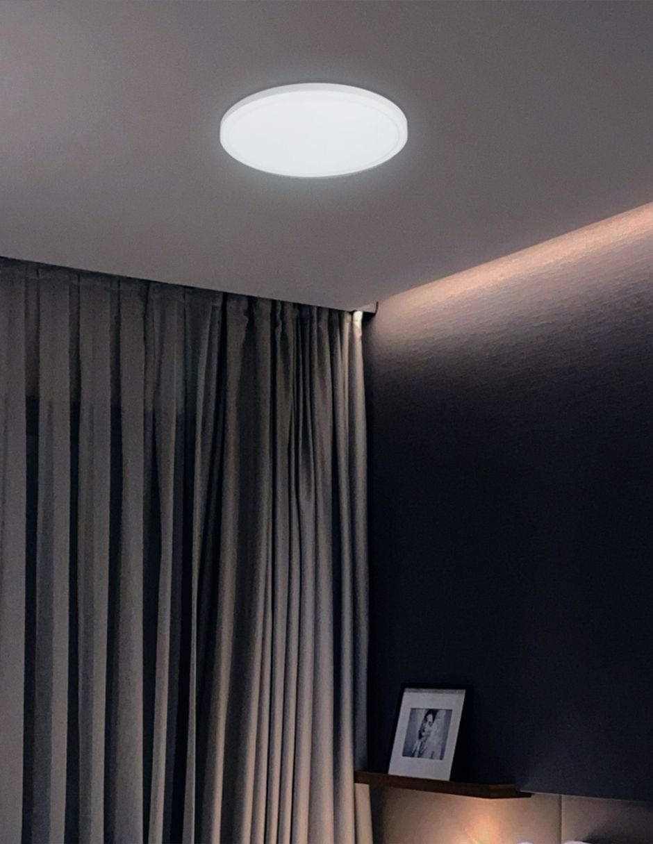 Lámpara blanca flat-deco lum 2