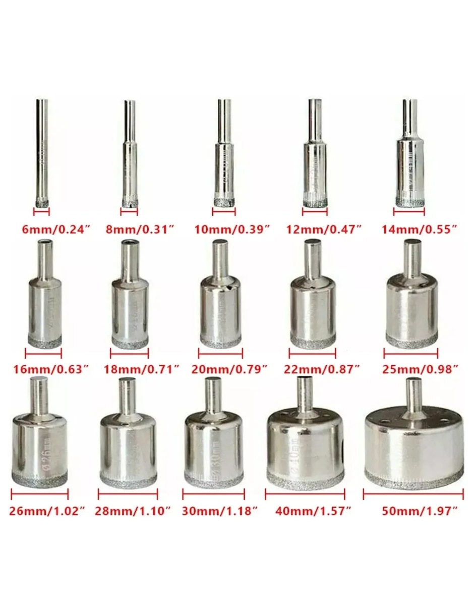 Juego brocas Multimateriales con 15 piezas