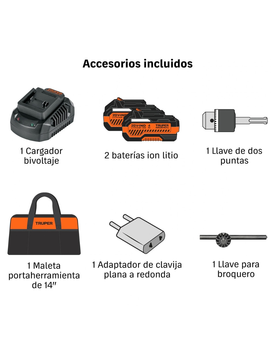 Rotomartillo N20-ROE-2 112 W 5 piezas 4