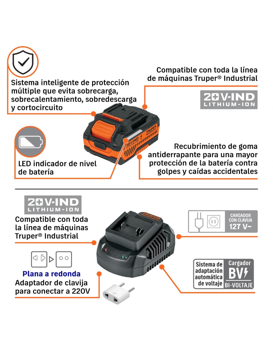 Rotomartillo N20-ROE-2 112 W 5 piezas 2