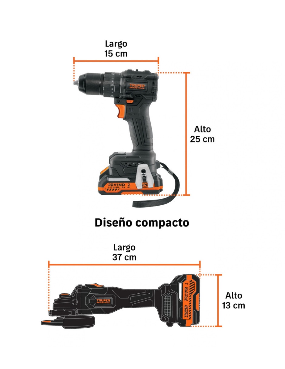 Rotomartillo y esmeril n20-combo-re 30 w 10 piezas 4
