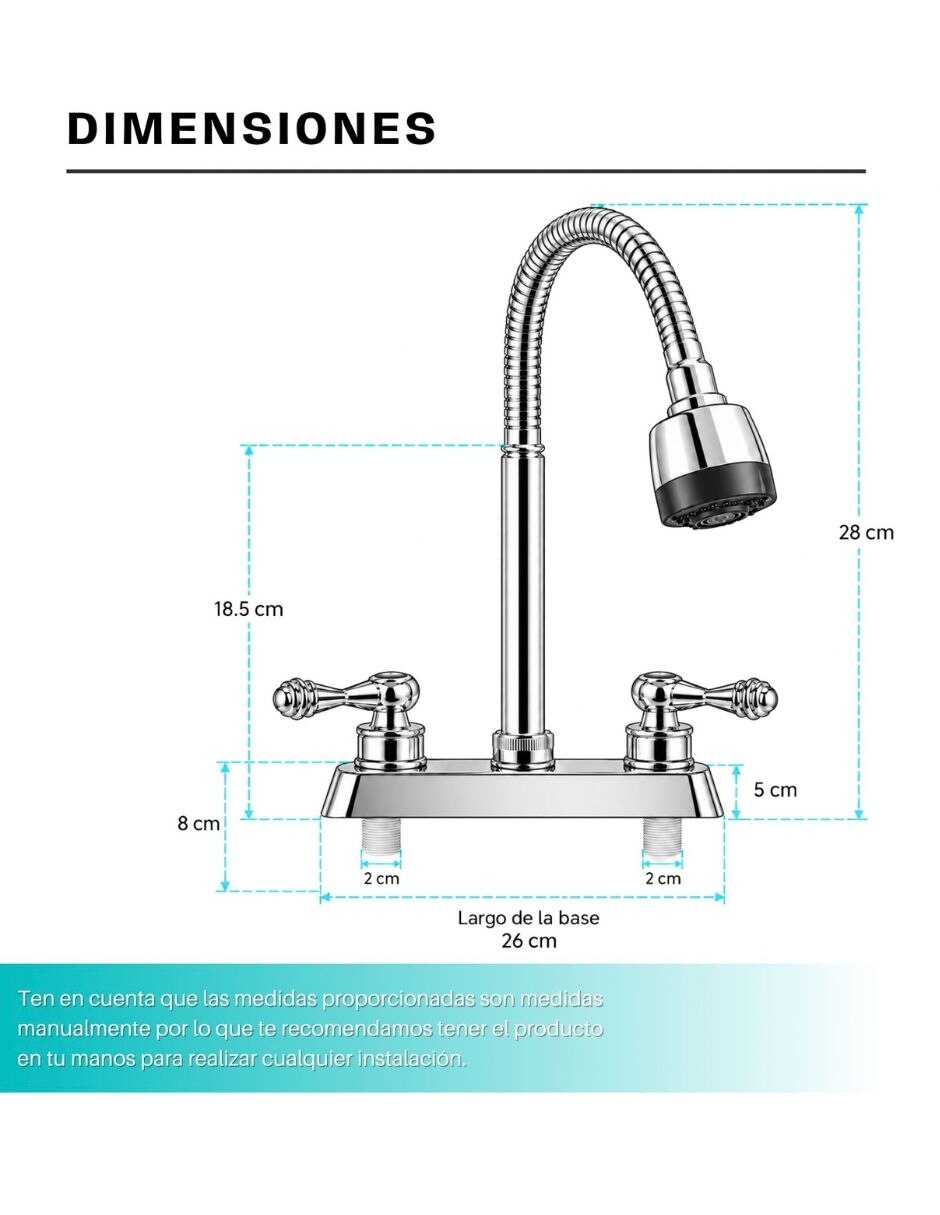 Llave mezcladora para cocina 8