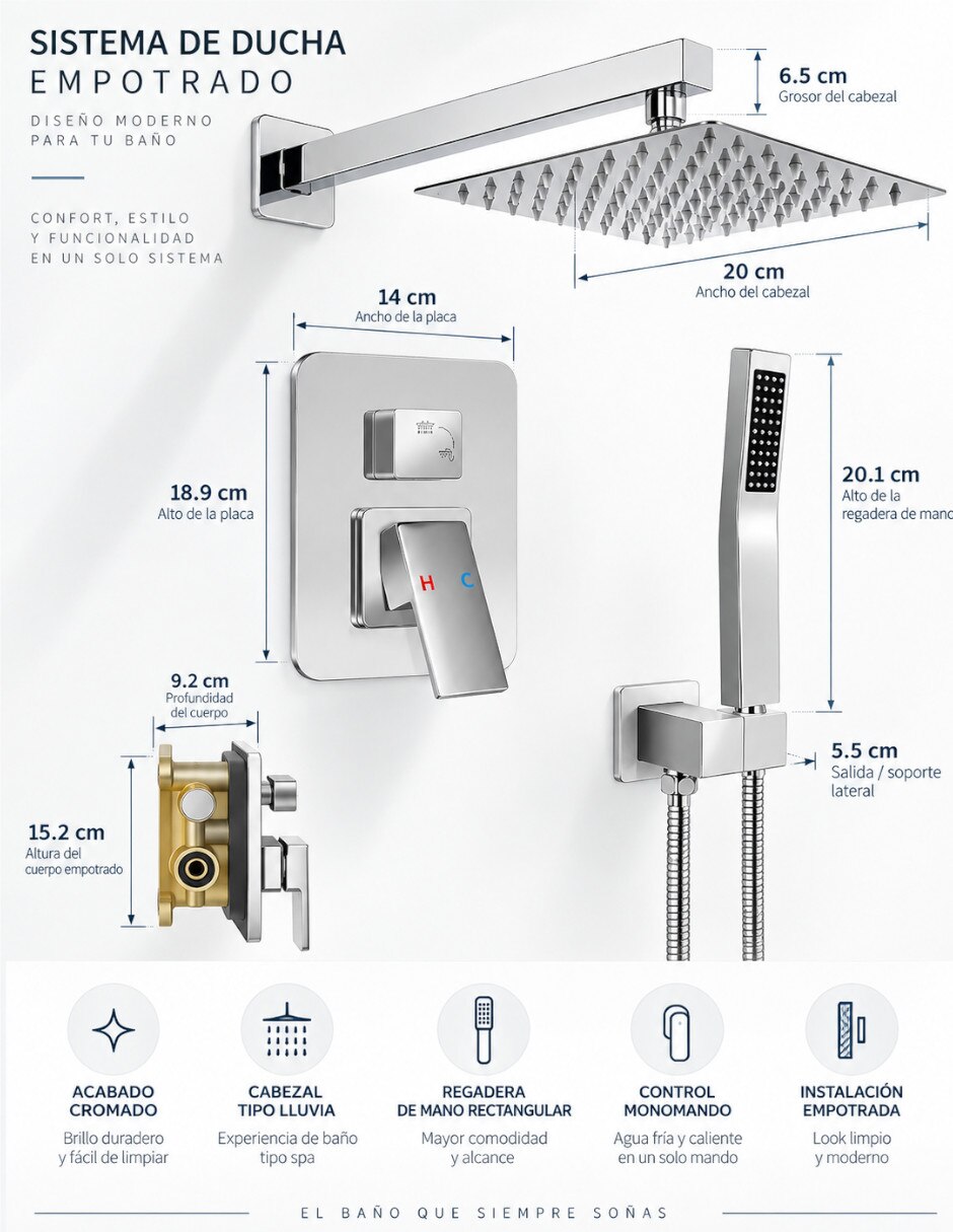Regadera para Baño 4