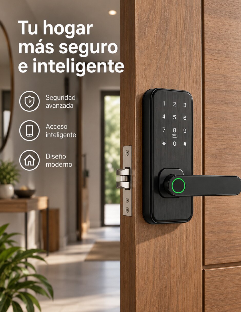 Cerradura Digital Modelo Negro de Combinación 3