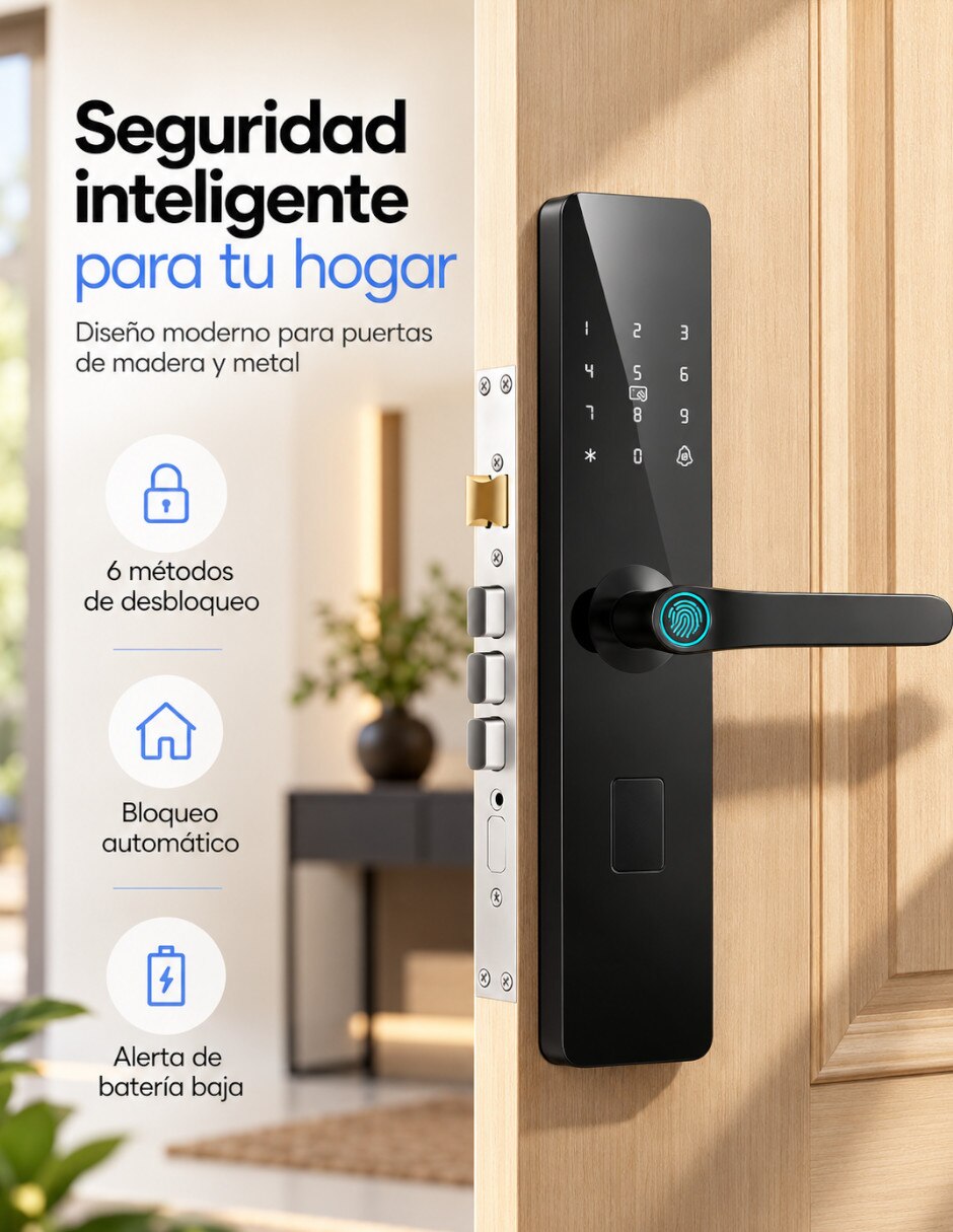 Cerradura Digital Modelo Negro de Combinación 2