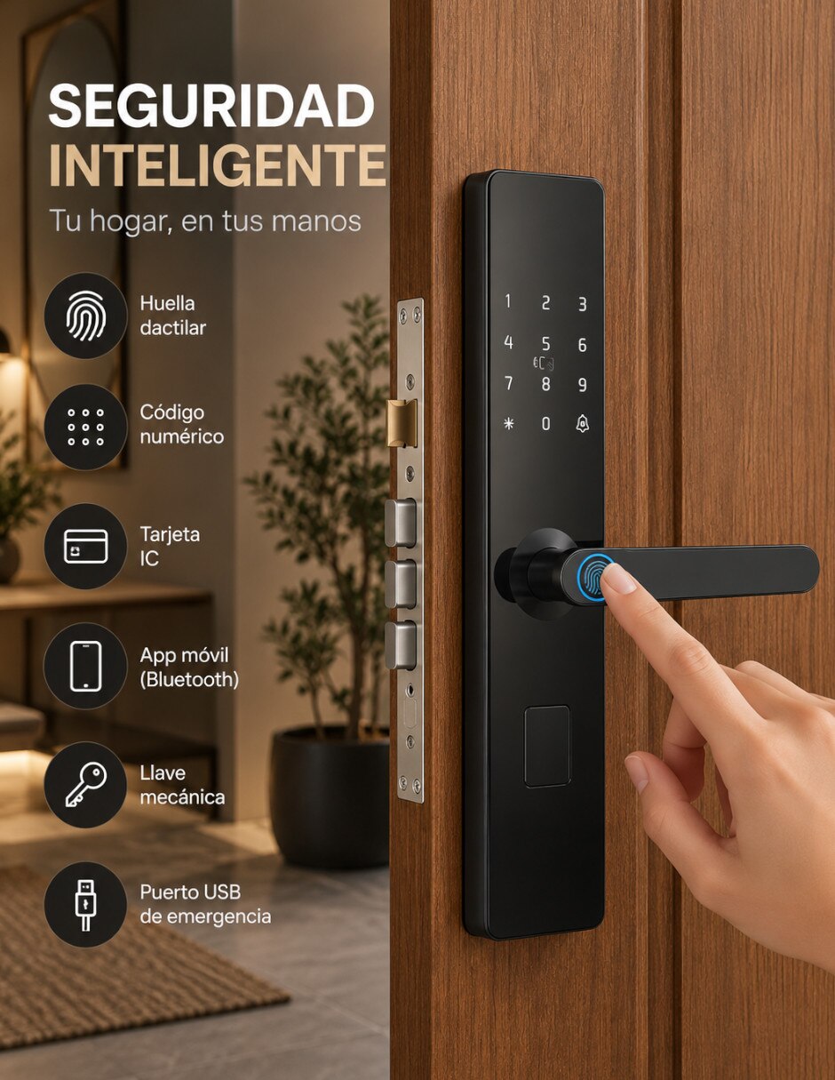 Cerradura Digital Modelo Negro de Combinación 3