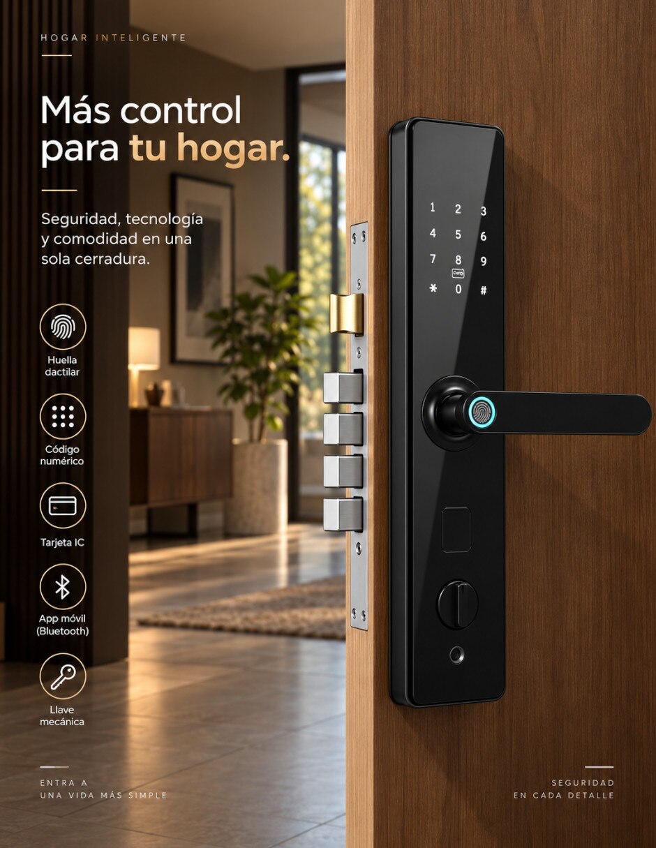 Cerradura Digital Modelo Negro de Combinación 3