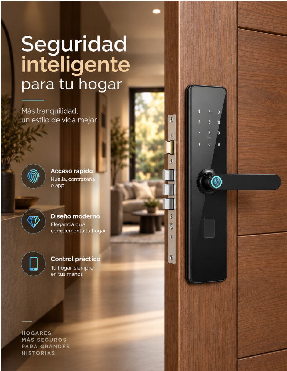 Cerradura Digital Modelo Negro de Combinación 4