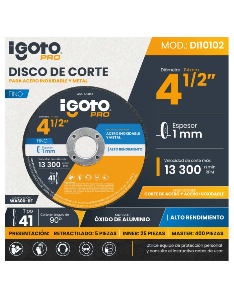 Disco de corte de Oxído de aluminio 3