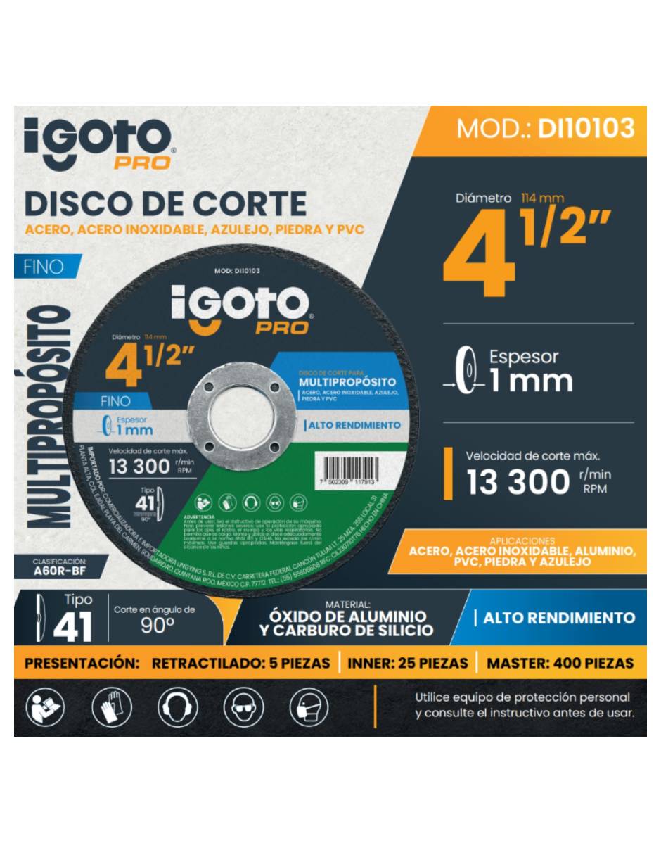 Disco de corte de Oxído de aluminio 4