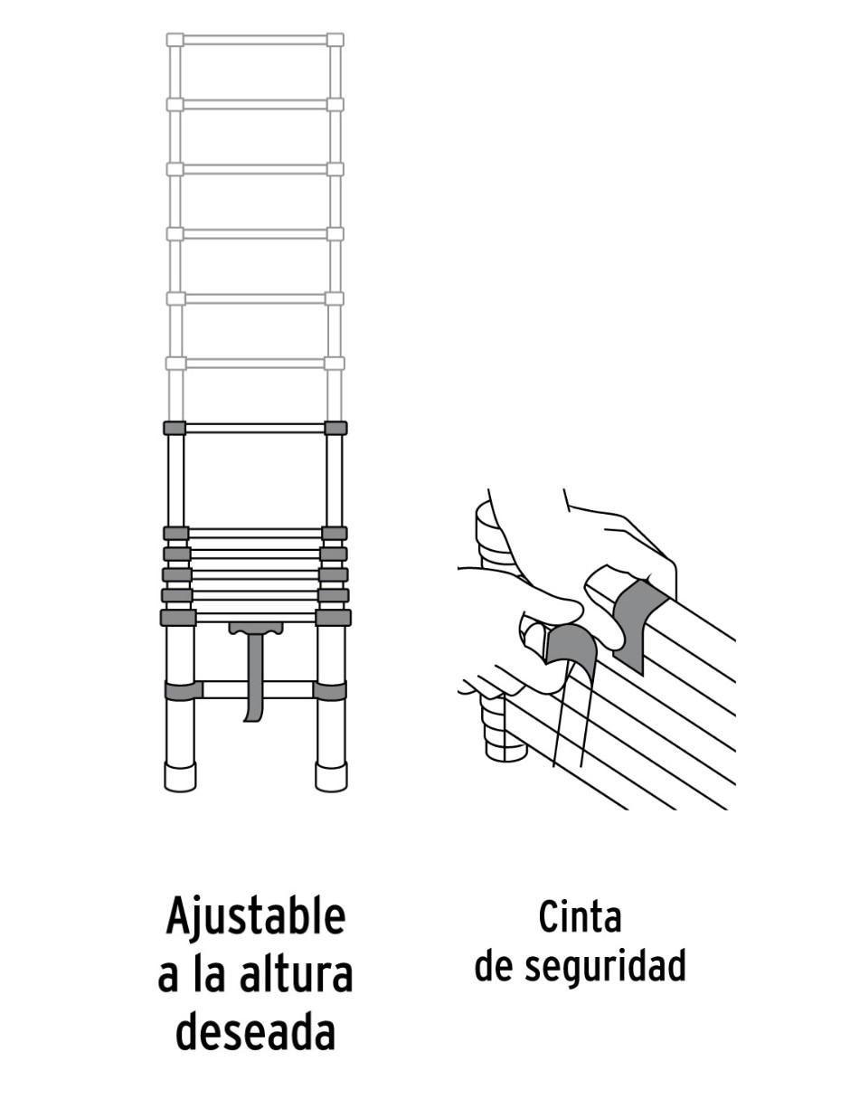 Escalera telescópica de Aluminio 2
