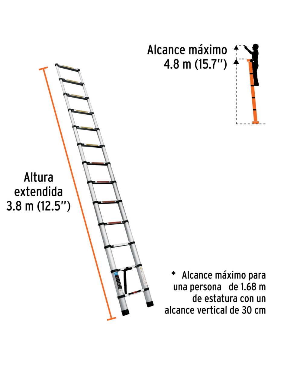Escalera telescópica de Aluminio 4