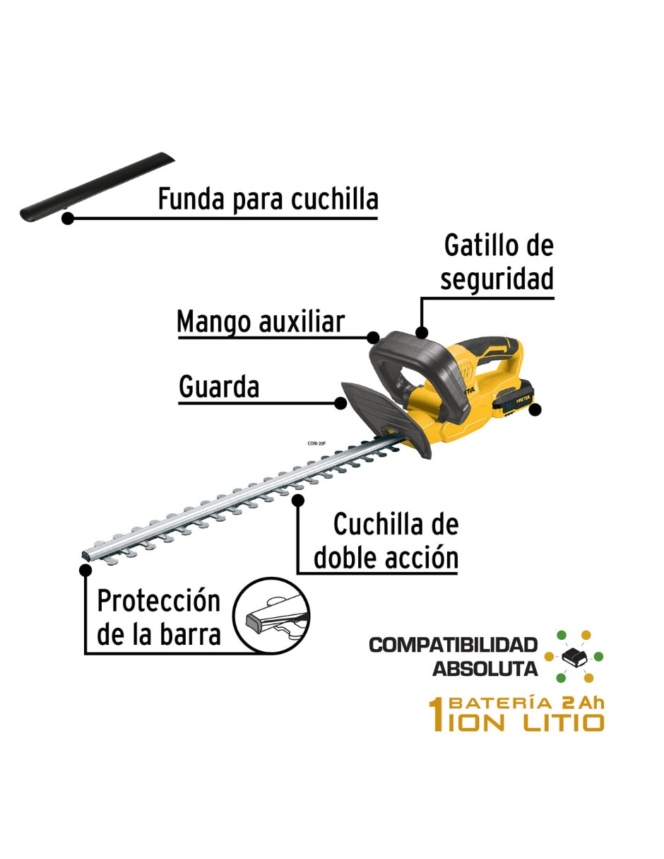 Cortasetos a Inalámbrico CORI-20P1 2