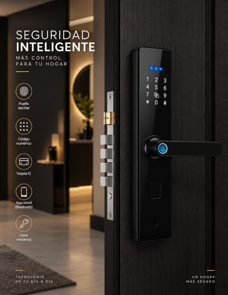 Cerradura Digital Modelo Negro de Combinación 3
