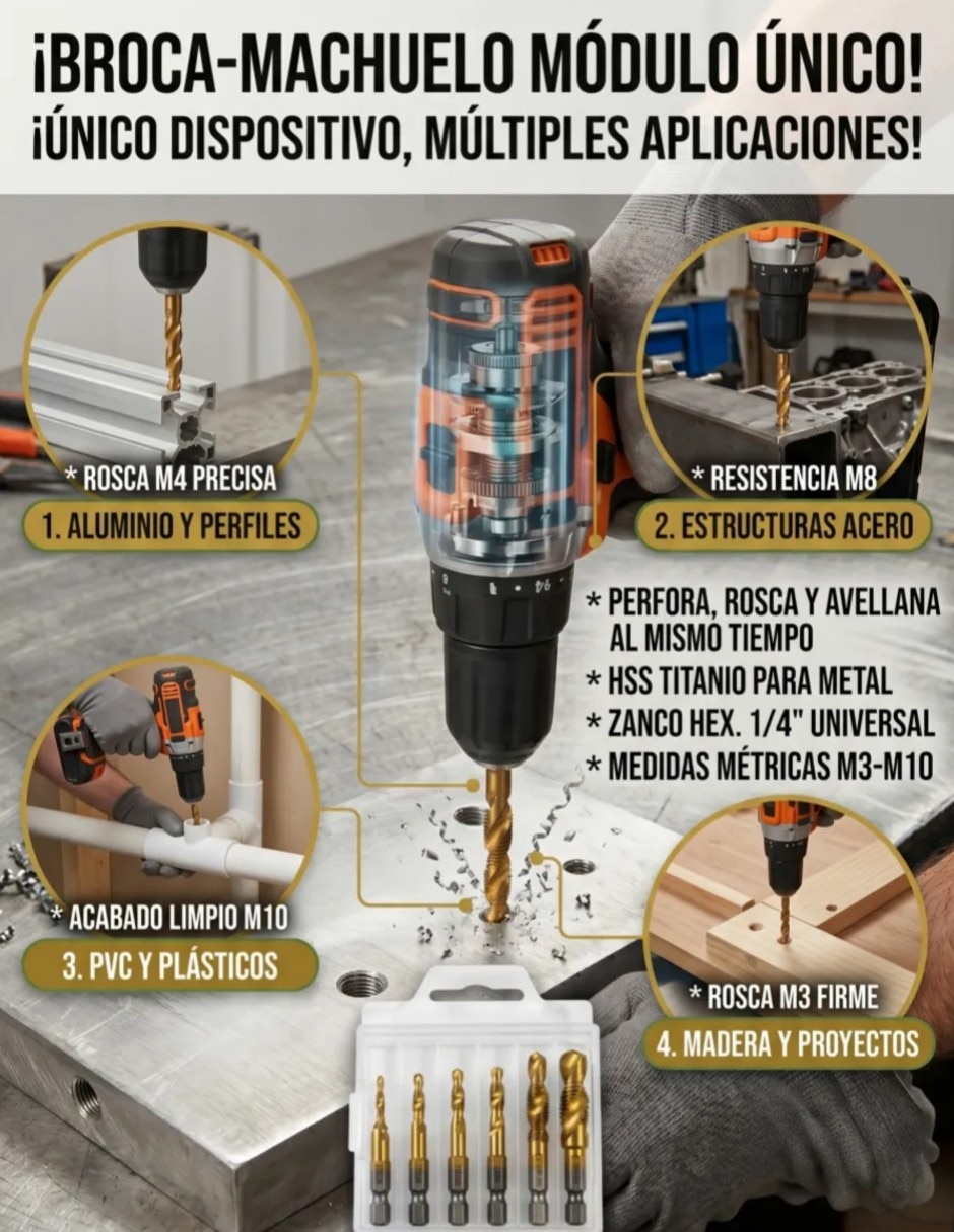 Kit de brocas para avellanador 3