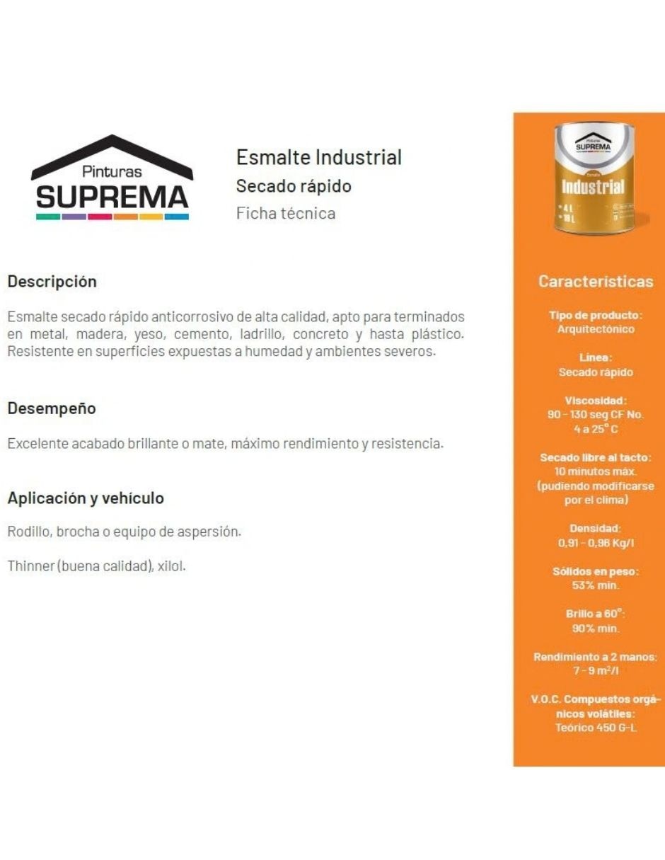 Esmalte Industrial secado rápido 3