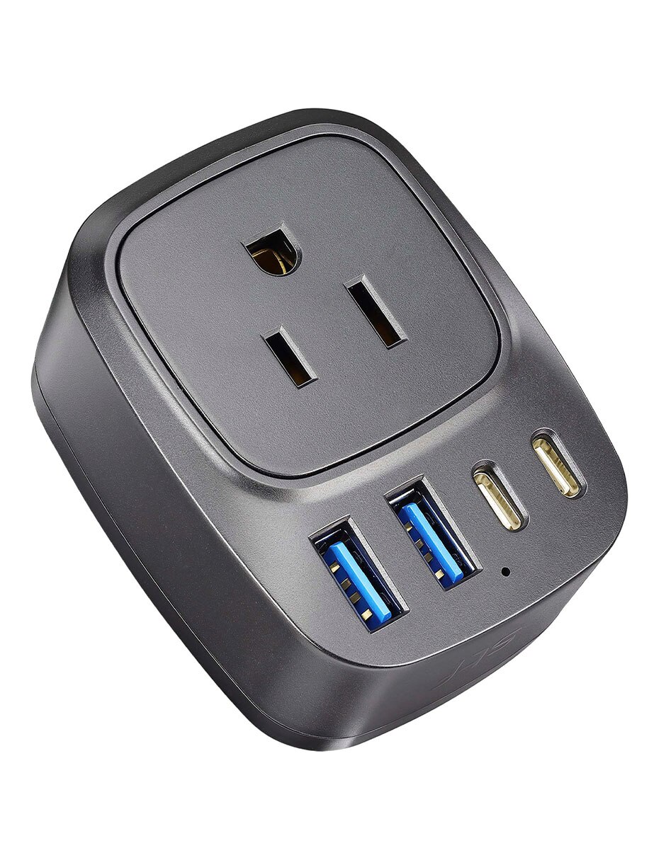 Multicontacto GaN USB y USB-C - Carga ultra rápida 5 dispositivos de 1 contacto 7
