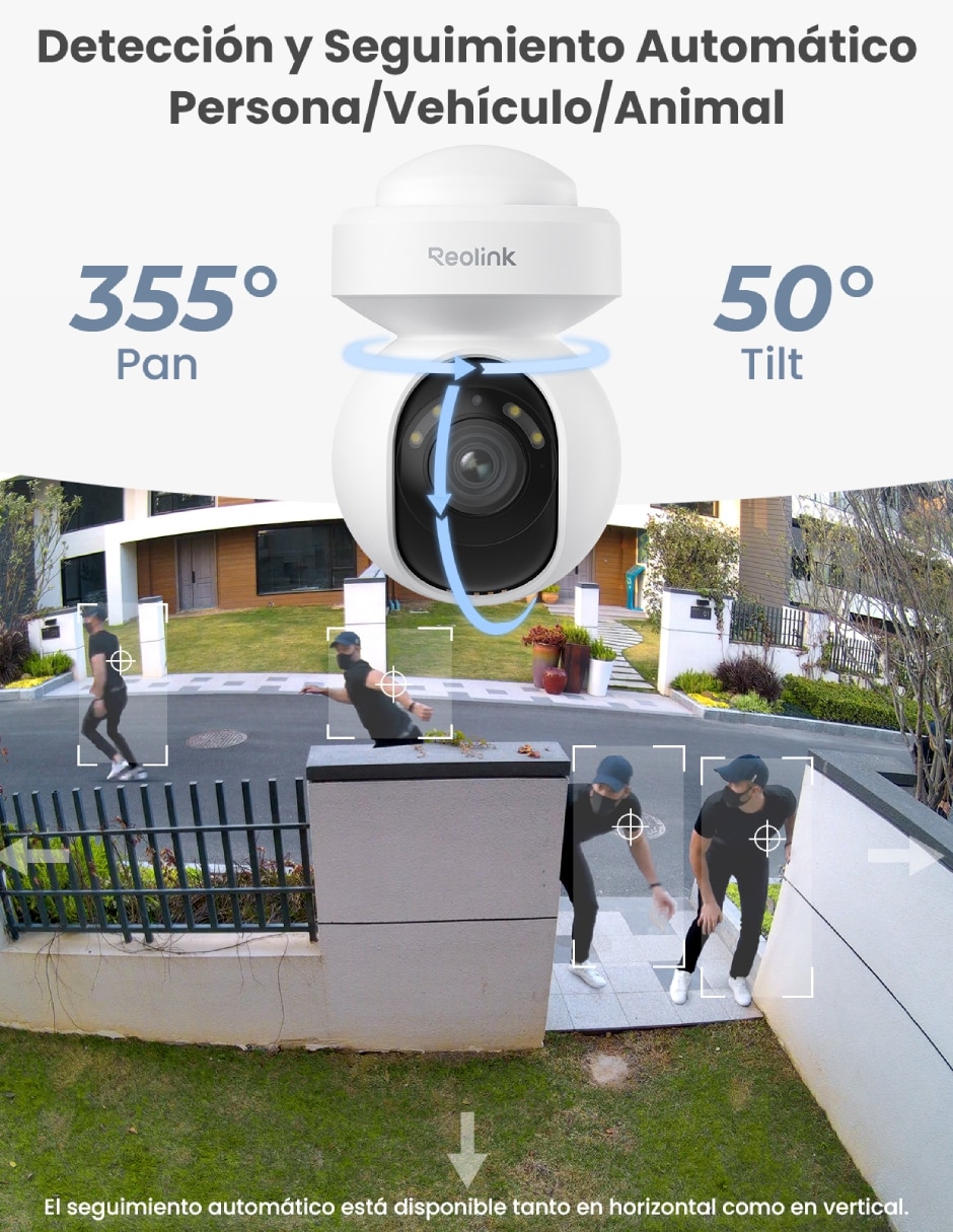Cámara wi-fi de seguridad modelo e1 Outdoor Inalámbrica 2k 90° para exterior 3