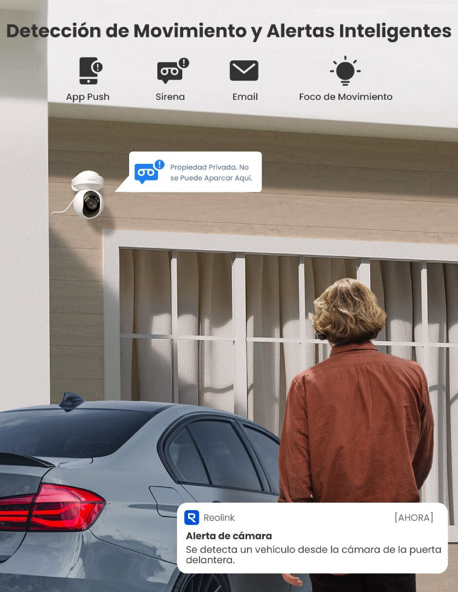 Cámara wi-fi de seguridad modelo e1 Outdoor Inalámbrica 2k 90° para exterior 5