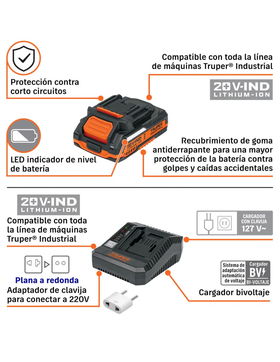Rotomartillo N20-RAT-2 100 W 5 piezas 3