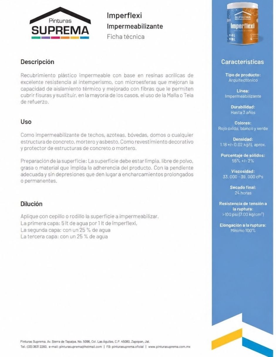 Impermeabilizante Acrílico elastomérico 4