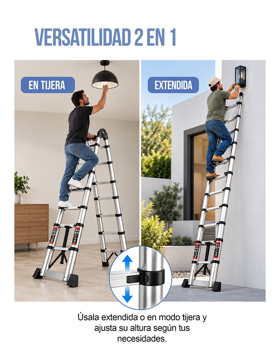 Escalera telescópica de Aluminio