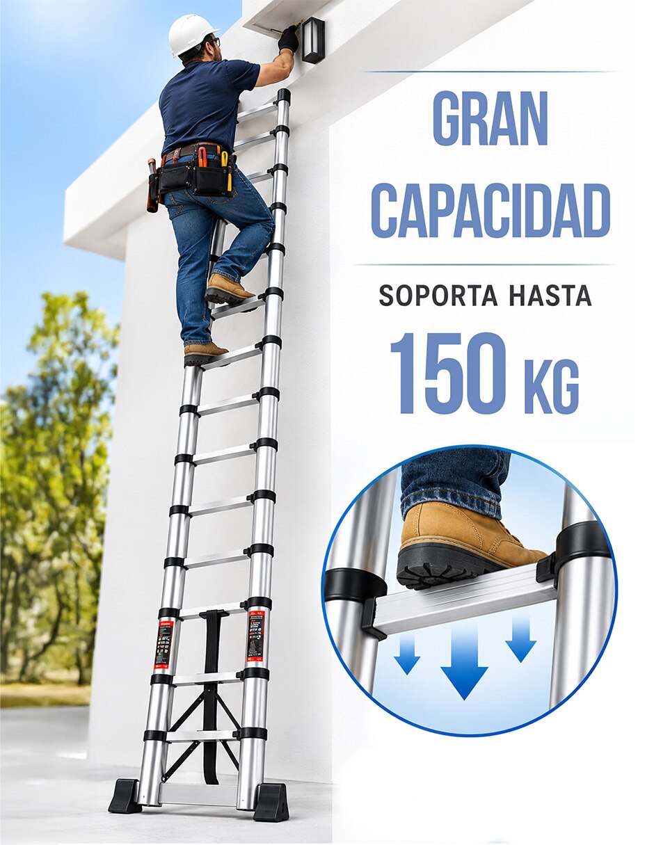 Escalera telescópica de Aluminio 5