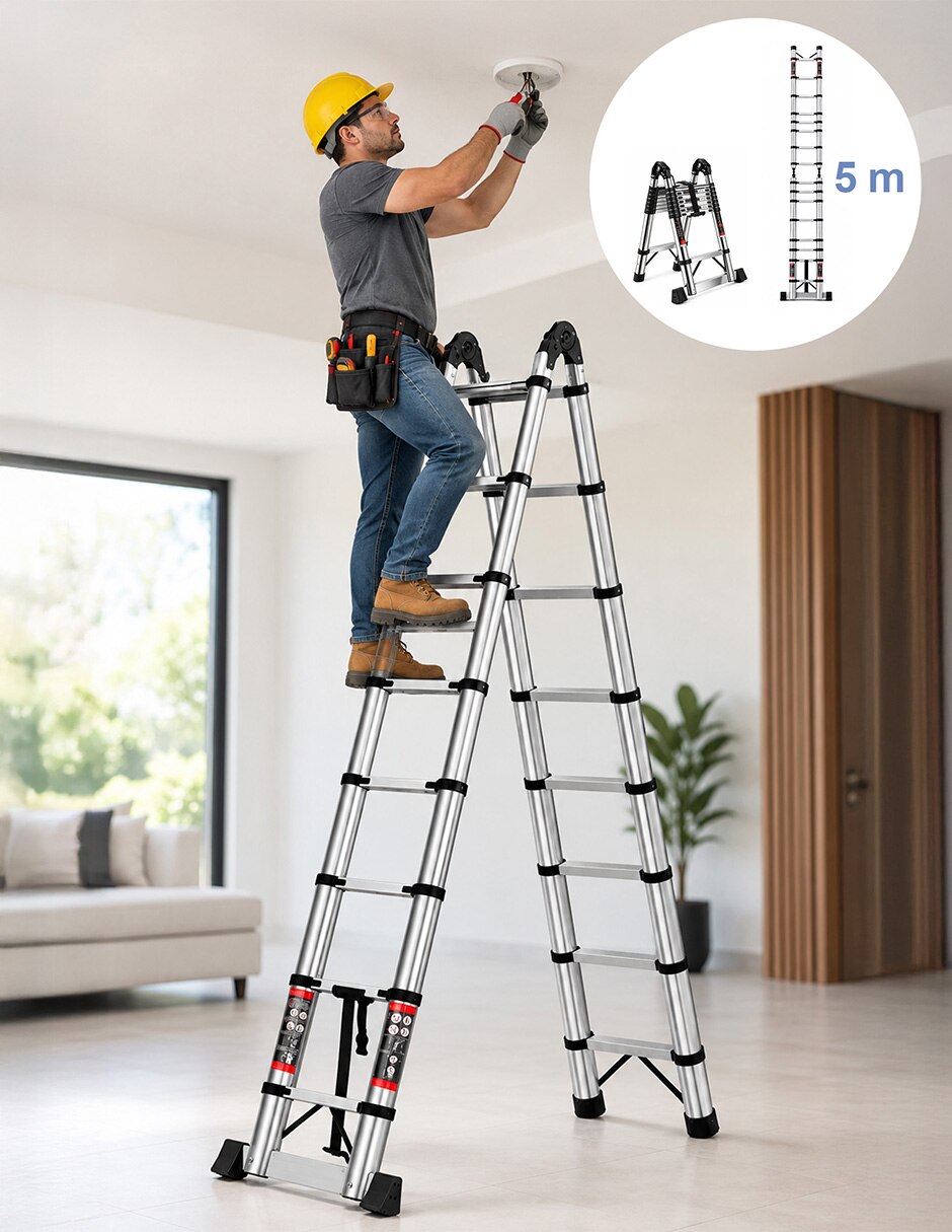 Escalera telescópica de Aluminio 7